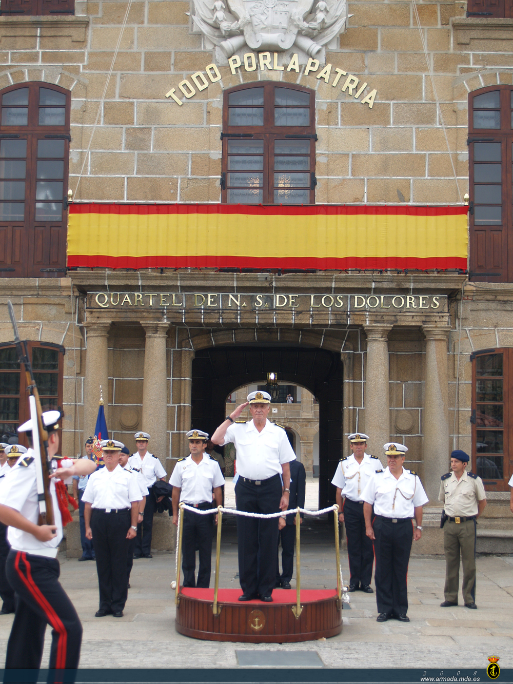 Desfile de la Fuerza de Protección de Marina, en la visita de S.M. el Rey Don Juan Carlos